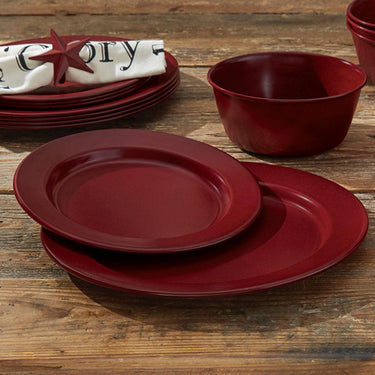 Linville Enamel Dinner Plates - Red Set of 4 Park Designs - The Fox Decor